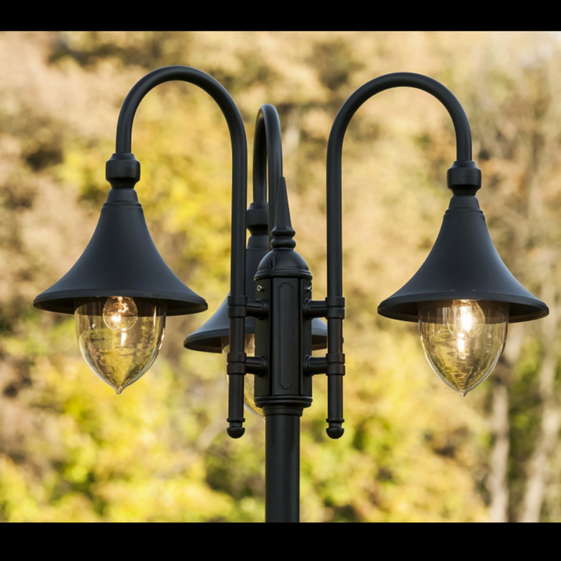 Firenze 830-Utebelysning stolpe-Norlys-Svart-3101724-Lightup.no