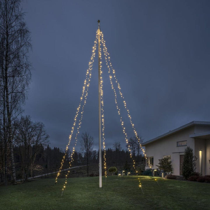 Flaggstangbelysning 500 LED – 11 meter – Amber-Julebelysning juletrelys ute-Konstsmide-Svart-4780-817-Lightup.no