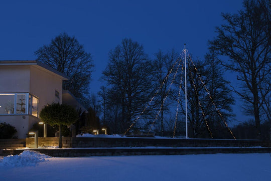 Flaggstangbelysning 500 LED – 11 meter – Amber-Julebelysning juletrelys ute-Konstsmide-Svart-4780-817-Lightup.no