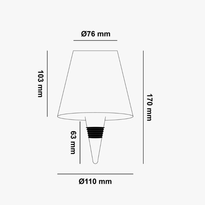 Flaskelys ladbar 3000K/4500K/6000K/RGB - Touch dim-Bordlamper-NorDesign-Hvit-071374806-Lightup.no