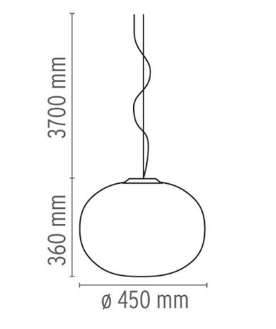 Flos Glo-Ball S2 taklampe - 45cm-Takpendler-Flos-Fls__F3010061-Lightup.no