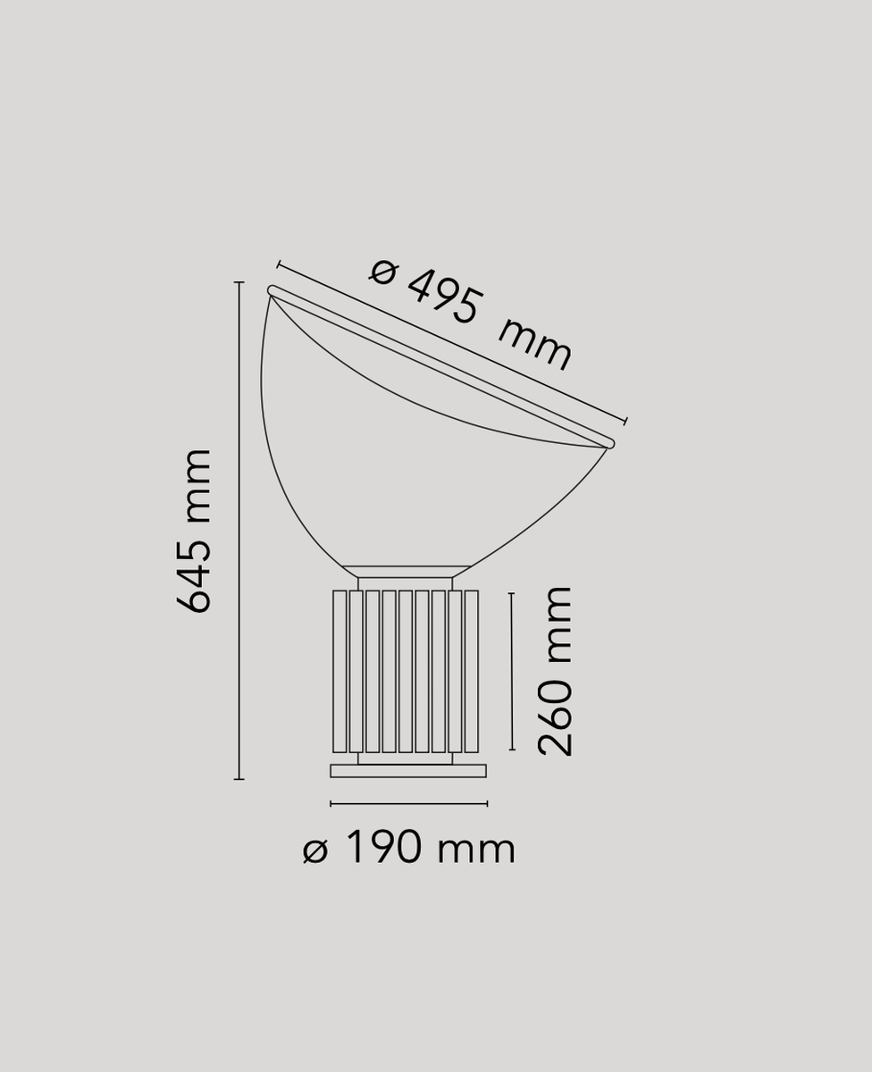 Flos Taccia bordlampe LED (PMMA)-Bordlamper-Flos-Svart-Fls__F6607030-Lightup.no