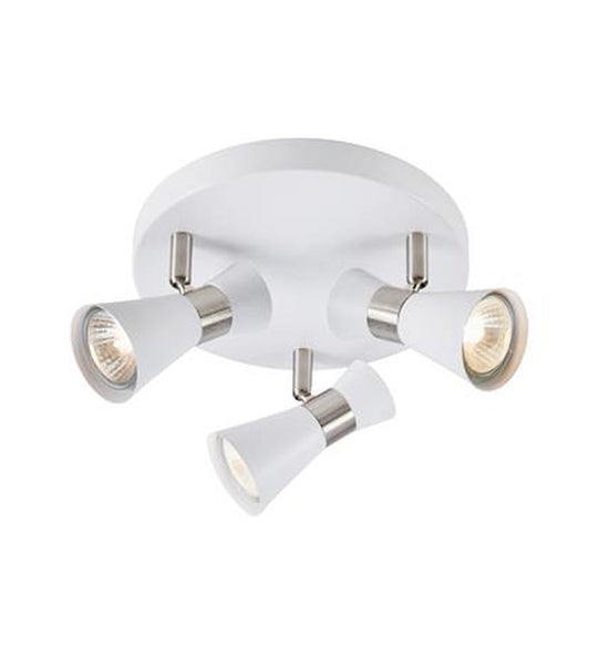Folie taklampe 3-spot - Hvit/Nikkel farget - Hvit / Nikkel-Taklamper-Marksløjd-Hvit / Nikkel-Mrk-108628-Lightup.no