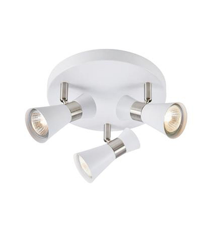 Folie taklampe 3-spot - Hvit/Nikkel farget - Hvit / Nikkel-Taklamper-Marksløjd-Hvit / Nikkel-Mrk-108628-Lightup.no