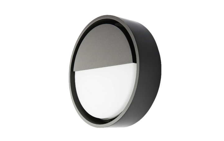 Frame round vegglampe 7W 3000 Kelvin IP66 Dimbar-Utebelysning vegg veggskjold-Sg Armaturen As-Svart-3101192-Lightup.no