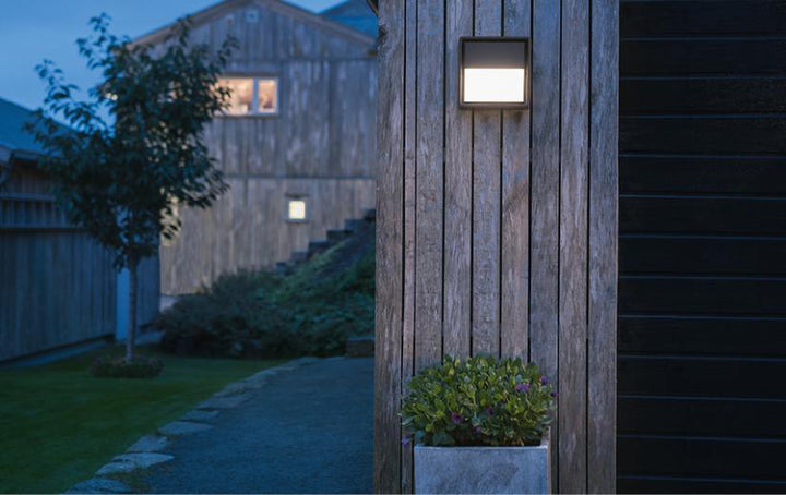Frame square vegglampe 7W 3000 Kelvin IP66 Dimbar-Utebelysning vegg veggskjold-Sg Armaturen As-Svart-3101195-Lightup.no