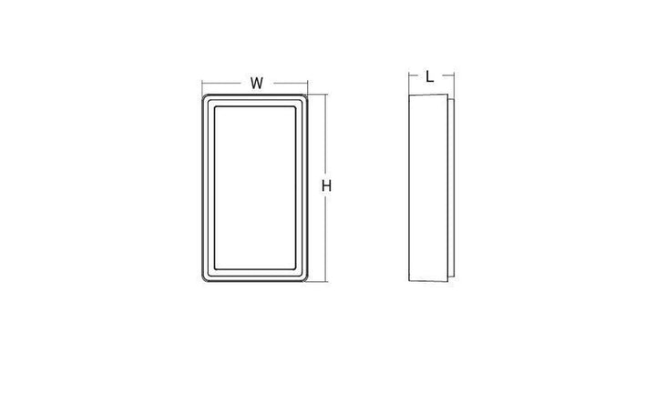Frame vegg/taklampe 8W LED-Utebelysning vegg veggskjold-Sg Armaturen As-Hvit-3100426-Lightup.no