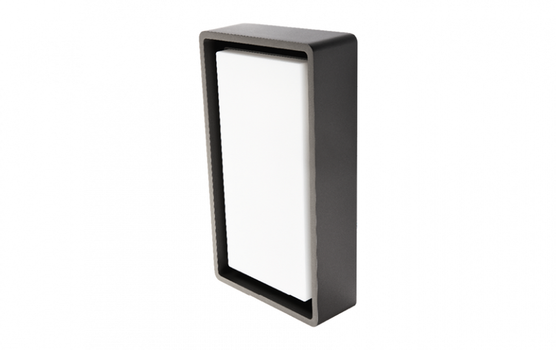 Frame vegg/taklampe 8W LED m/skumringsrelé-Utebelysning vegg veggskjold-Sg Armaturen As-Svart-3101241-Lightup.no