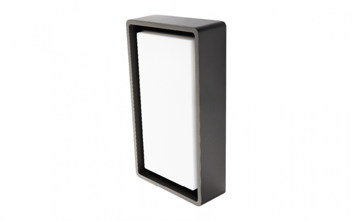 Frame vegg/taklampe 8W LED m/skumringsrelé-Utebelysning vegg veggskjold-Sg Armaturen As-Svart-3101241-Lightup.no