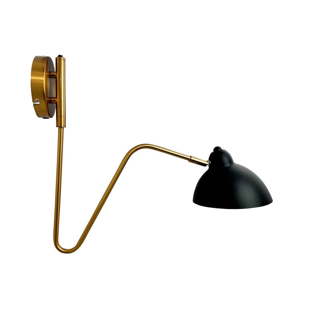 Futura vegglampe-Vegglamper-Dyberg Larsen-Svart / Messingfarget-DL-9415-Lightup.no
