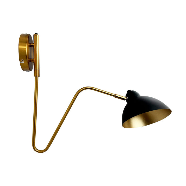 Futura vegglampe-Vegglamper-Dyberg Larsen-Svart / Messingfarget-DL-9415-Lightup.no