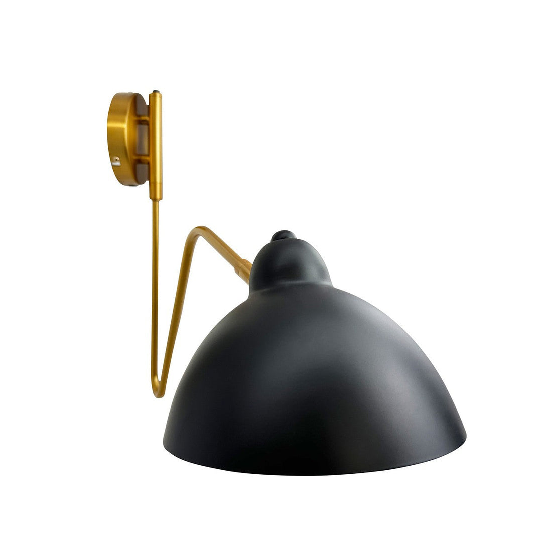 Futura vegglampe-Vegglamper-Dyberg Larsen-Svart / Messingfarget-DL-9415-Lightup.no