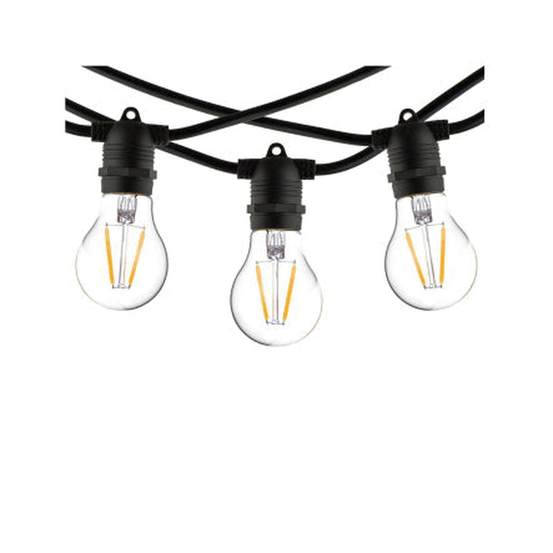 Garden Garland utendørs lysslynge 6 meter 10 lys IP65 startsett - Svart-Utebelysning Lysslynge-Nowodvorski-N-7873+7871-Lightup.no