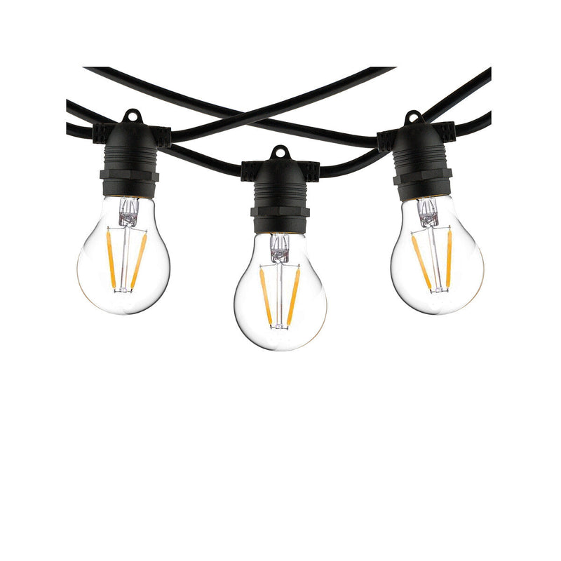 Garden Garland utendørs lysslynge 9 meter 15 lys IP65 Startsett - Svart-Utebelysning Lysslynge-Nowodvorski-N-7872+7871-Lightup.no