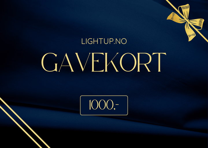 Gavekort-Gavekort-Lightup.no-1000,00kr-Gavekort1000-Lightup.no