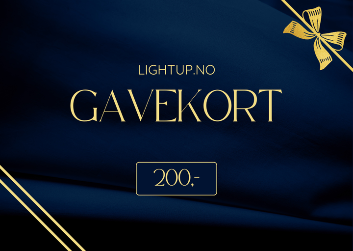 Gavekort-Gavekort-Lightup.no-200,00kr-Gavekort200-Lightup.no