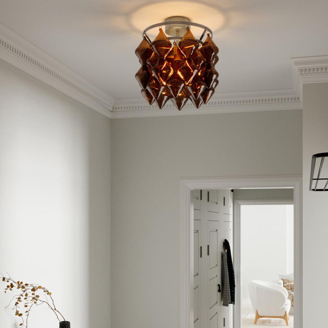 Gemma takplafond-Taklamper-By Rydens-Børstet stål / brun-Brs-4202710-5500-Lightup.no
