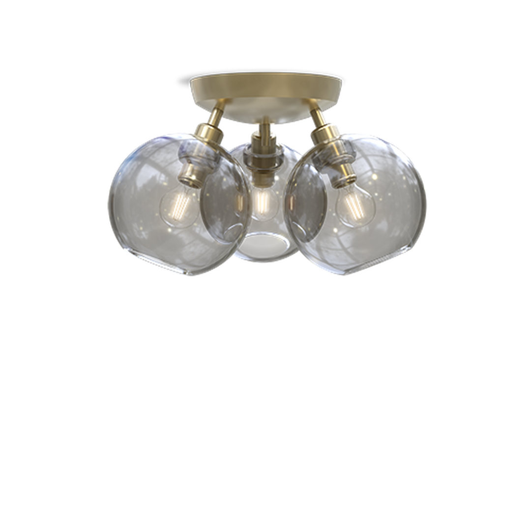 Gloria taklampe 3 lys E14-Taklamper-Belid-Messing / Røyk-20101073-Lightup.no