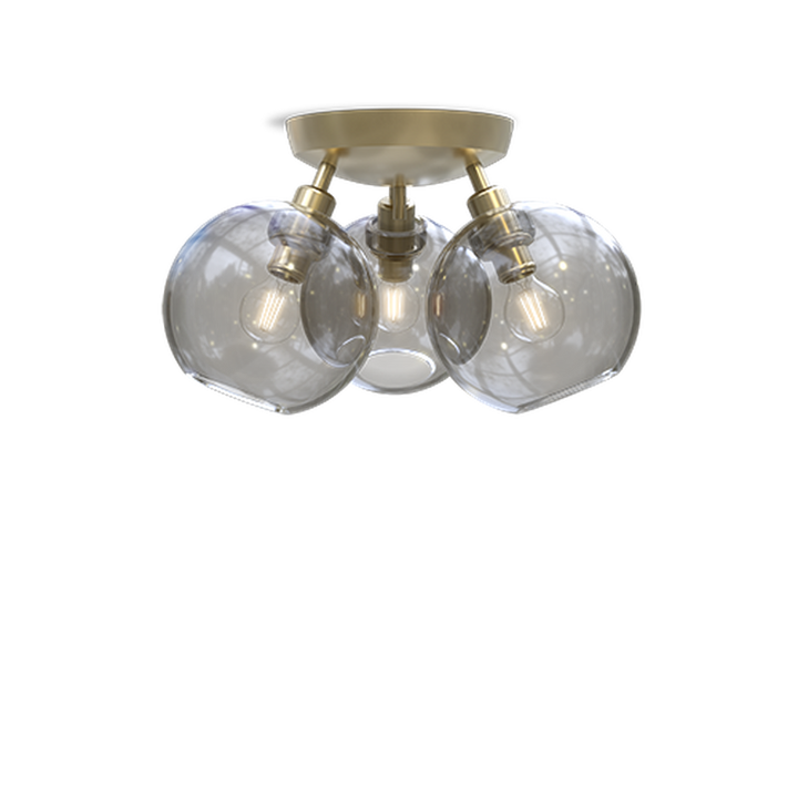 Gloria taklampe 3 lys E14-Taklamper-Belid-Messing / Røyk-20101073-Lightup.no