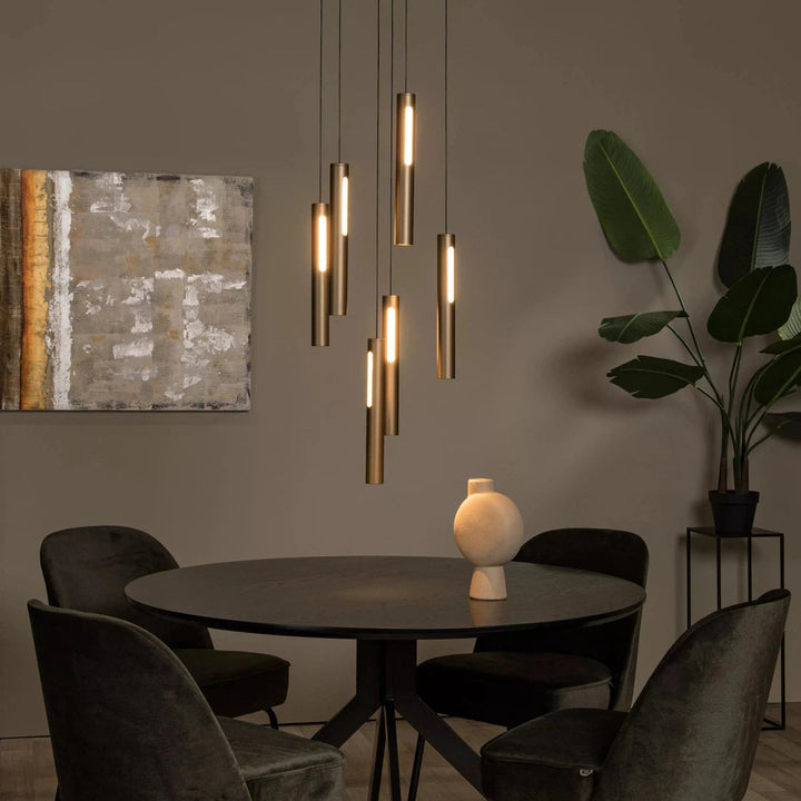Griffith takpendel 6 x 7,6W - Dimbar-Takpendler-Lucide-Bronse-LC24403/42/04-Lightup.no