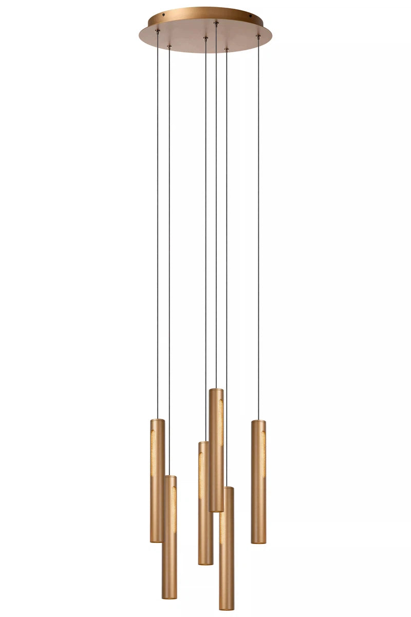 Griffith takpendel 6 x 7,6W - Dimbar-Takpendler-Lucide-Bronse-LC24403/42/04-Lightup.no