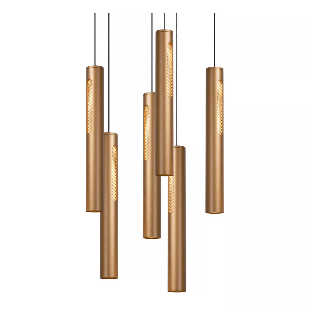 Griffith takpendel 6 x 7,6W - Dimbar-Takpendler-Lucide-Bronse-LC24403/42/04-Lightup.no