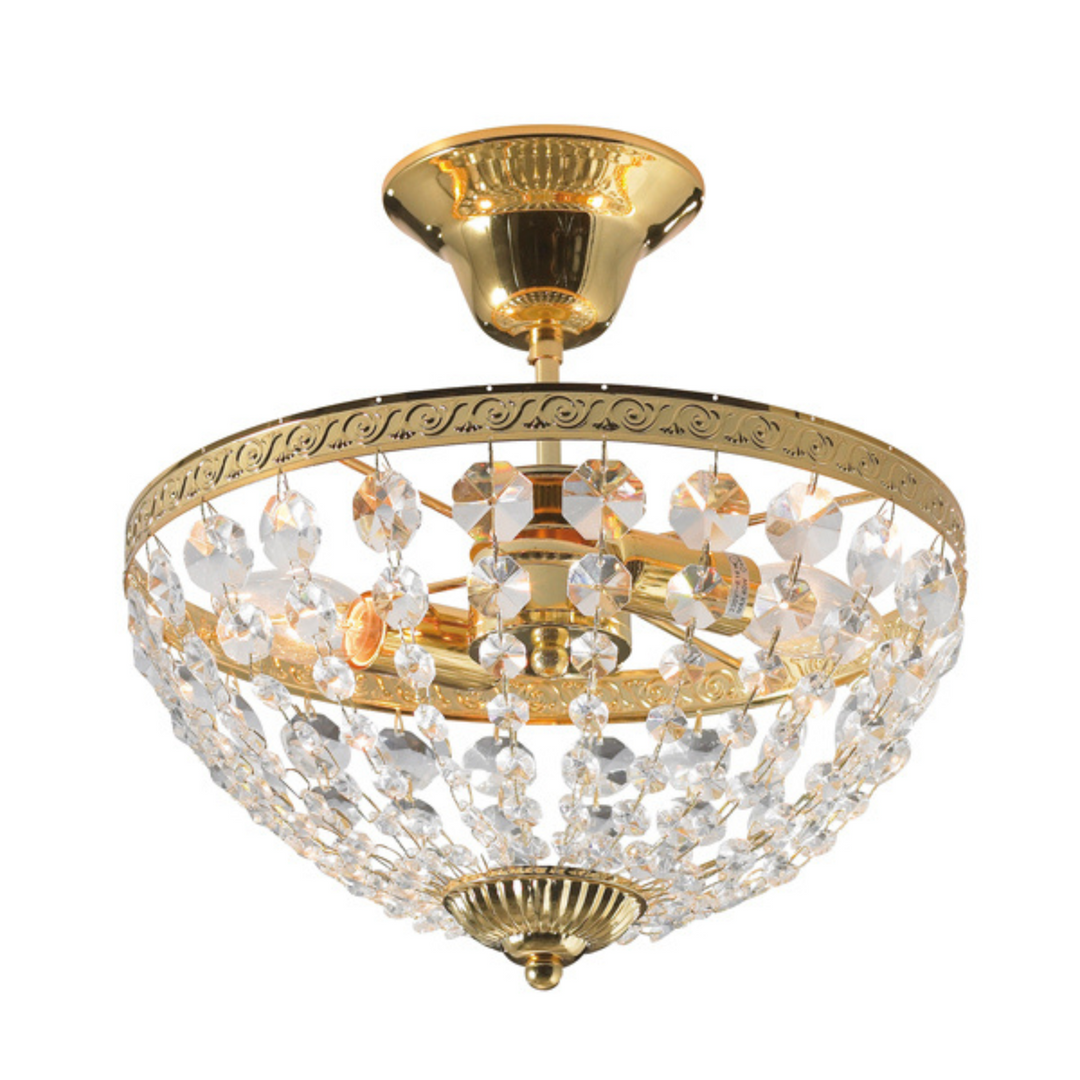 Hanaskog taklampe 30 cm - Gull og krystall - Gull-Taklamper-Marksløjd-Gull-Mrk-100486-Lightup.no