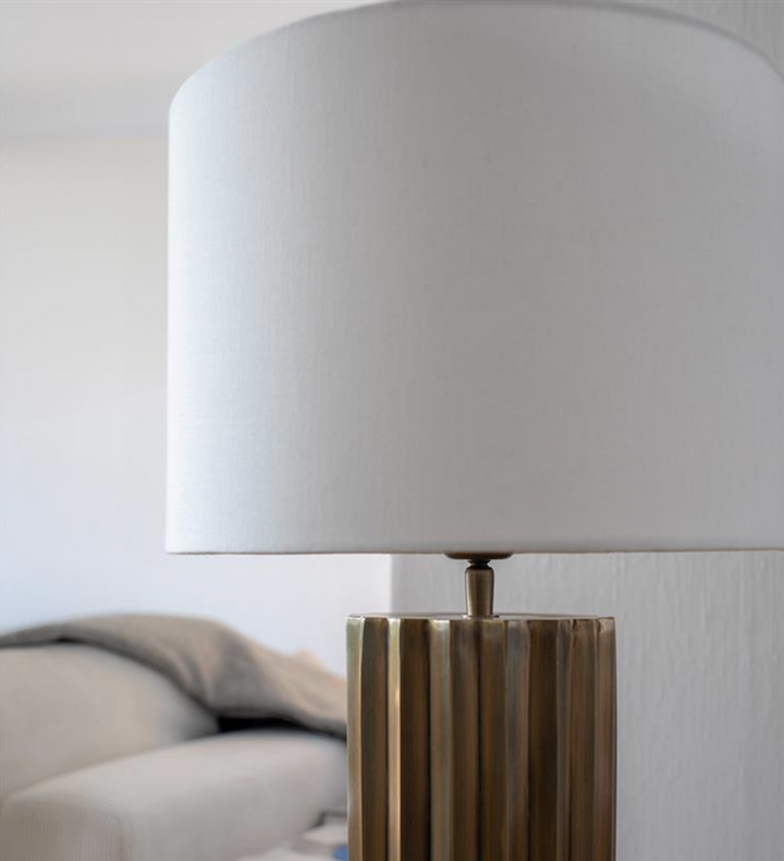 Hashira bordlampe - Antikk messing/Off White-Bordlamper-Marksløjd-Messing-Mrk-108669-Lightup.no