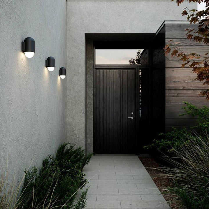 Heka vegglampe utendørs ned IP44-Utebelysning vegg opp og ned-Nordlux-Svart-2118211003-Lightup.no