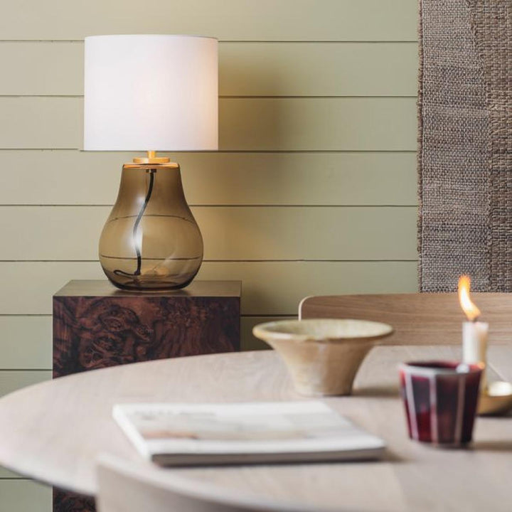 Hitra bordlampe med hvit skjerm-Bordlamper-Hadeland Glassverk-Grønn-Svart-Hak__240-200-1004-11-Lightup.no