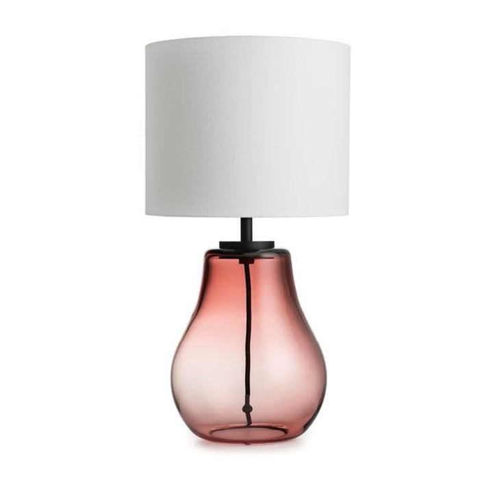 Hitra bordlampe med hvit skjerm-Bordlamper-Hadeland Glassverk-Rød-Svart-Hak__240-200-2007-11-Lightup.no