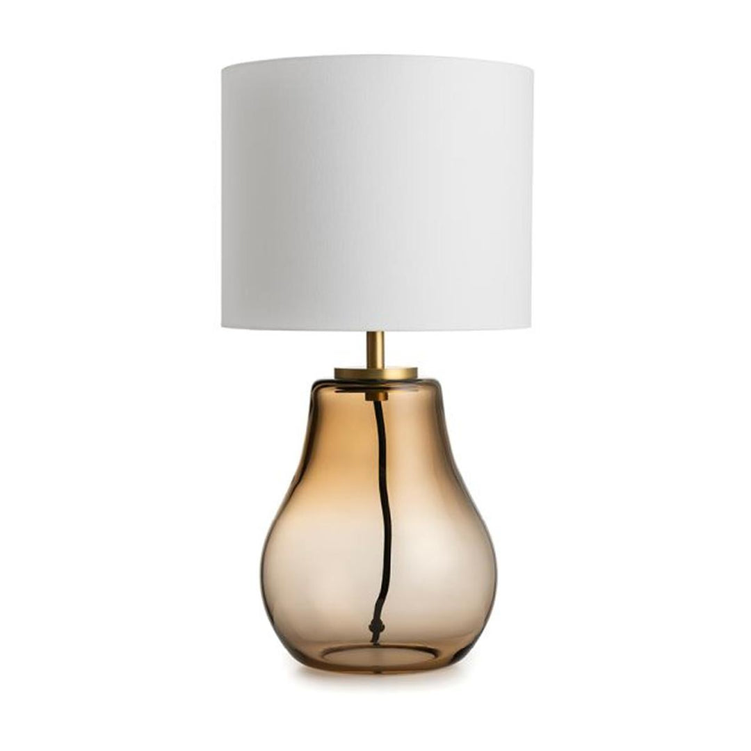 Hitra bordlampe med hvit skjerm-Bordlamper-Hadeland Glassverk-Brun-Messing-Hak__240-200-2053-13-Lightup.no