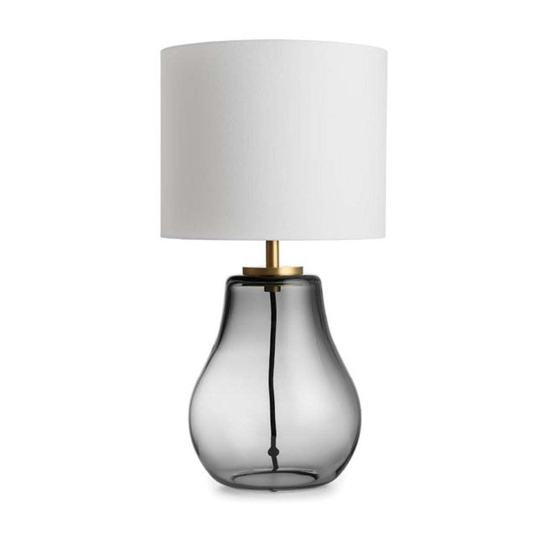 Hitra bordlampe med hvit skjerm-Bordlamper-Hadeland Glassverk-Røykgrå-Messing-Hak__240-200-2233-13-Lightup.no