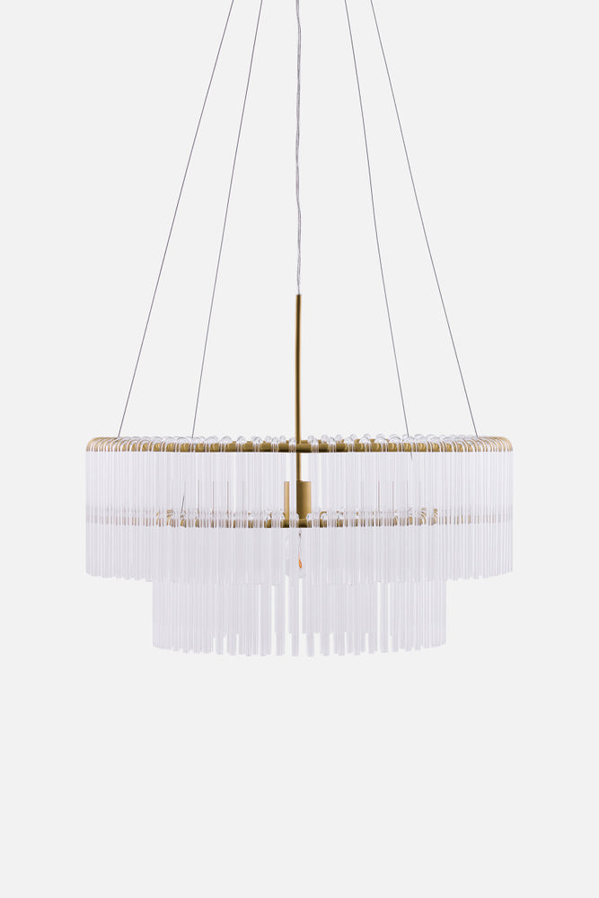 Hook takpendel 60 cm-Takpendler-Globen Lighting-Brun / Børstet messing-656506-Lightup.no