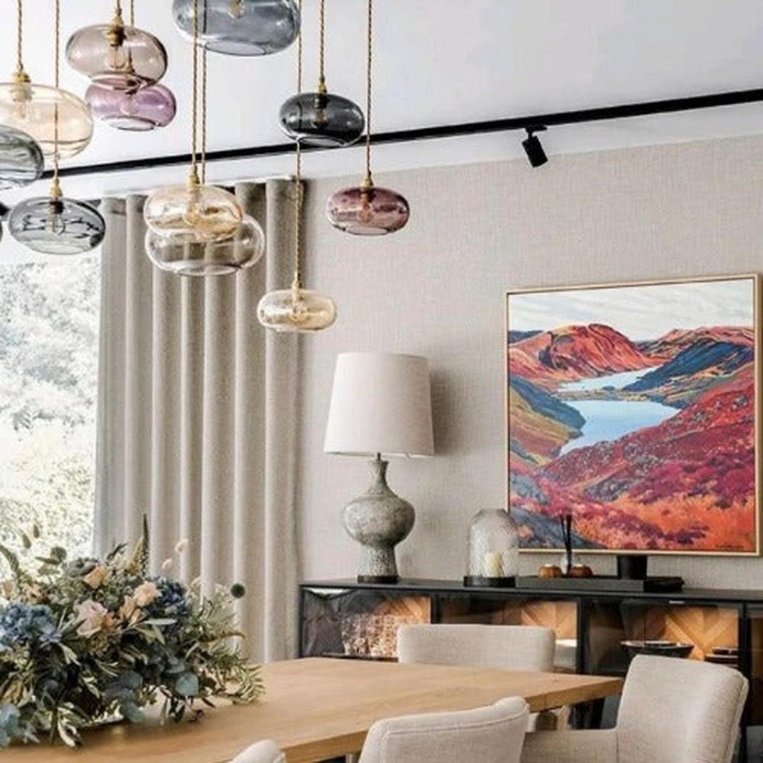 Horizon takpendel 45 cm Topaz blue-Takpendler-EBB & FLOW-Blå-LA101820-Lightup.no