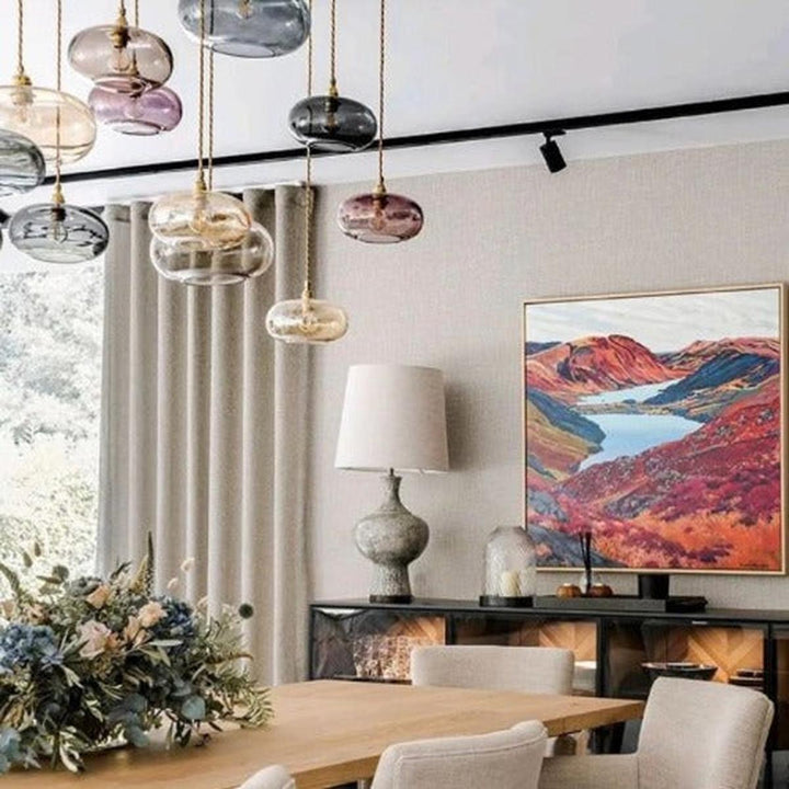 Horizon takpendel 45 cm Topaz blue-Takpendler-EBB & FLOW-Blå-LA101820-Lightup.no