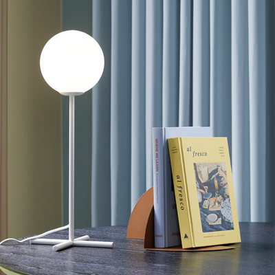Hübsch bordlampe - Hvit/Opal kuppel-Bordlamper-Hübsch A/S-890705-Lightup.no