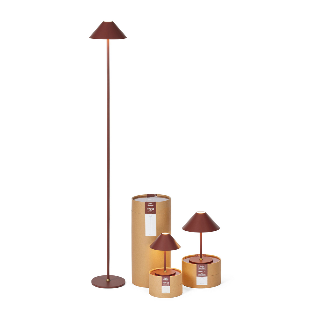 Hygge gulvlampe oppladbar - Rødbrun-Gulvlamper-Halo Designs-5705639801091-Lightup.no