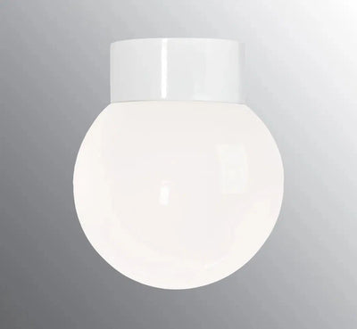Ifø Classic Glob 15 cm taklampe IP54 - Hvit/ Blank Opal glass-Taklamper-Ifø Electric-6012-540-10-Lightup.no