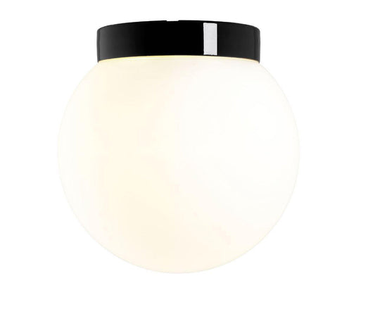 Ifø Classic Glob 300 taklampe IP54-Taklamper-Ifø Electric-Svart / Opal glass-4095-500-16-Lightup.no