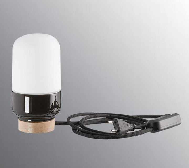 Ifø Ohm 100 / 190 bordlampe-Bordlamper-Ifø Electric-Svart / Opal glass-8312-500-16-Lightup.no