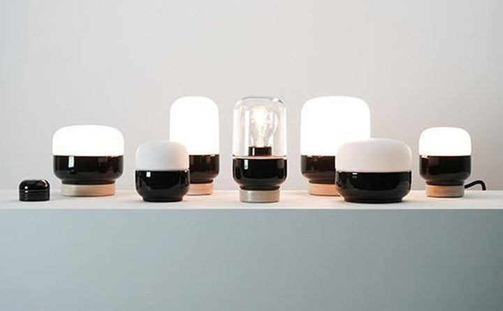Ifø Ohm 100 / 190 bordlampe-Bordlamper-Ifø Electric-Svart / Opal glass-8312-500-16-Lightup.no
