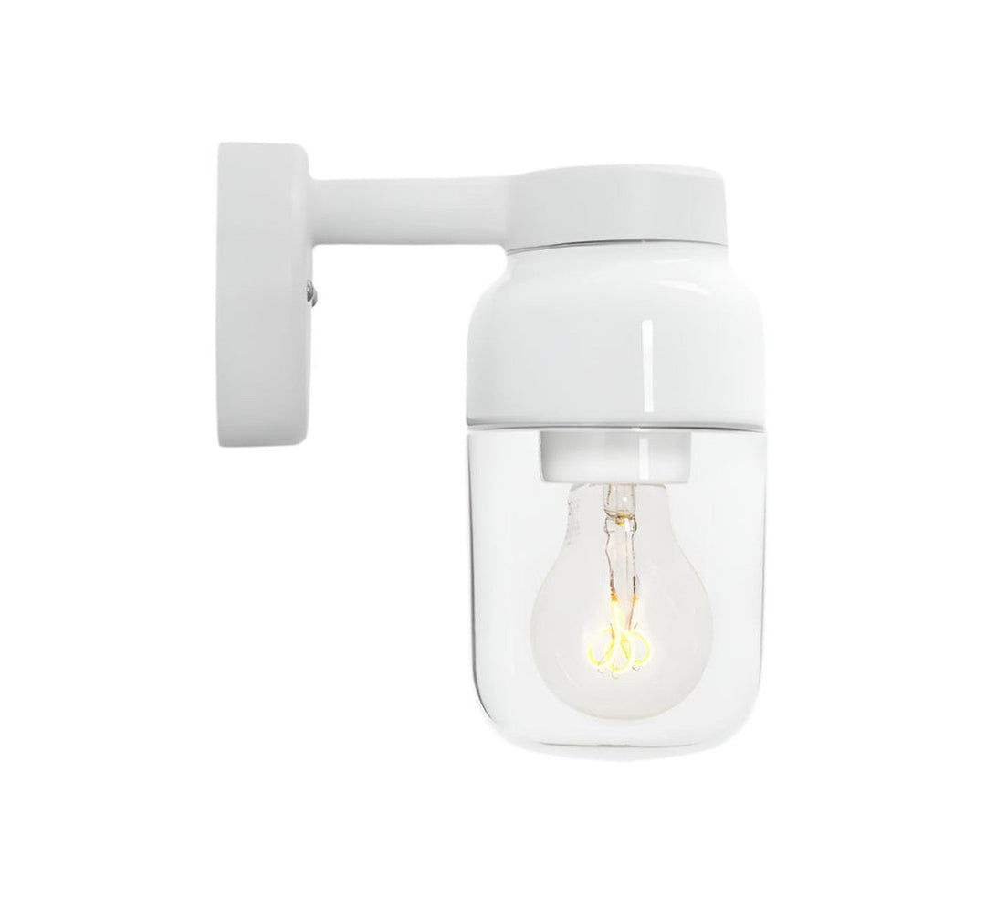 Ifø Ohm 100/210 vegglampe IP44-Baderomsbelysning vegglamper-Ifø Electric-Hvit / Klar-8371-510-10-Lightup.no