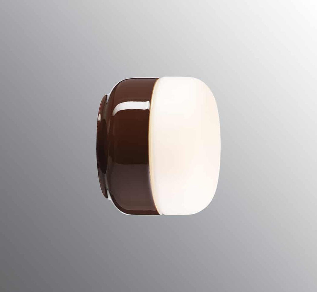 Ifø Ohm 140 / 115 tak/vegg IP44-Taklamper-Ifø Electric-Brun / Opal glass-8351-400-14-Lightup.no
