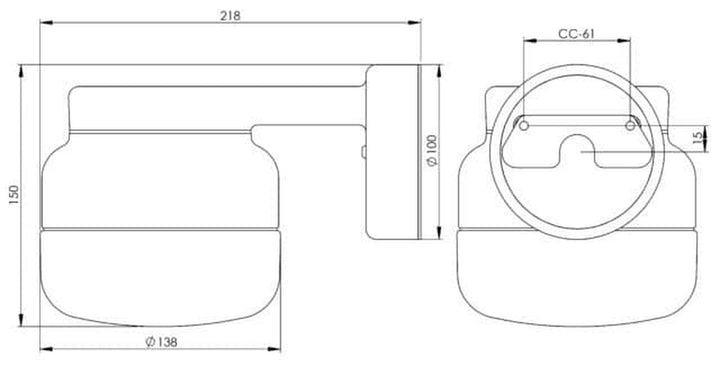 Ifø Ohm 140/150 vegglampe IP44-Baderomsbelysning vegglamper-Ifø Electric-Svart / Opal-8381-400-16-Lightup.no