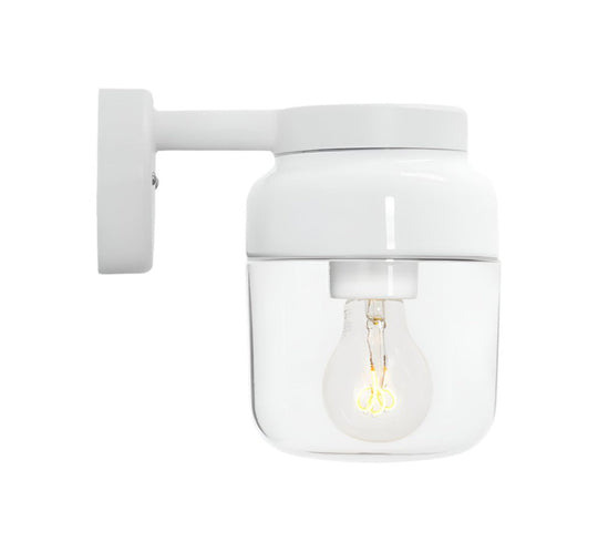 Ifø Ohm 140/205 vegglampe IP44-Baderomsbelysning vegglamper-Ifø Electric-Svart / Klar-8382-510-16-Lightup.no