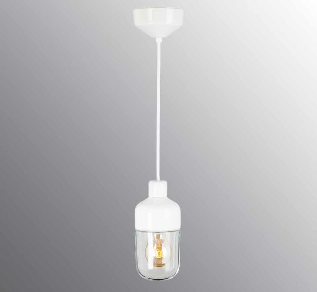 Ifø Ohm Pendel 100/215-Takpendler-Ifø Electric-Hvit / Klart glass-8322-510-10-Lightup.no