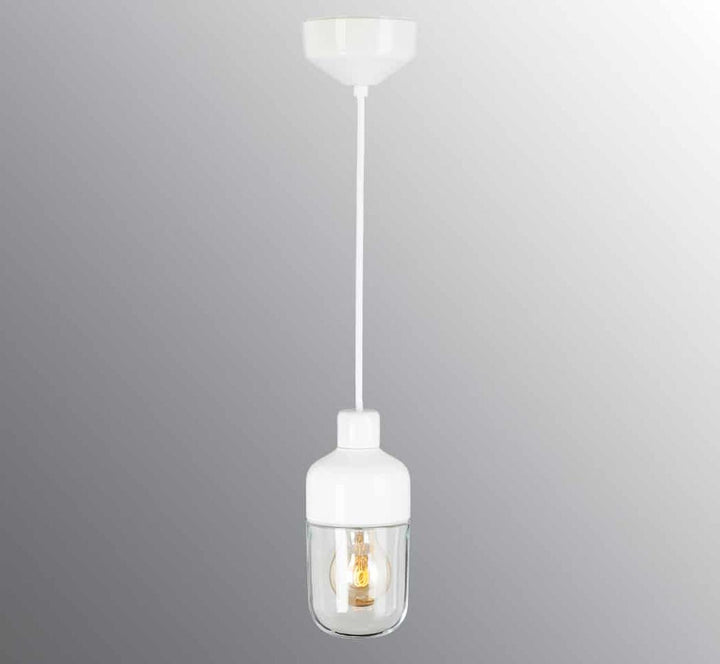Ifø Ohm Pendel 100/215-Takpendler-Ifø Electric-Hvit / Klart glass-8322-510-10-Lightup.no