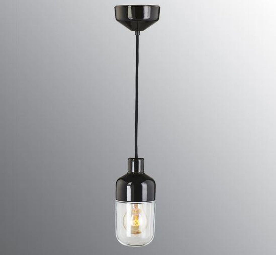 Ifø Ohm Pendel 100/215-Takpendler-Ifø Electric-Svart / Klart glass-8322-510-16-Lightup.no