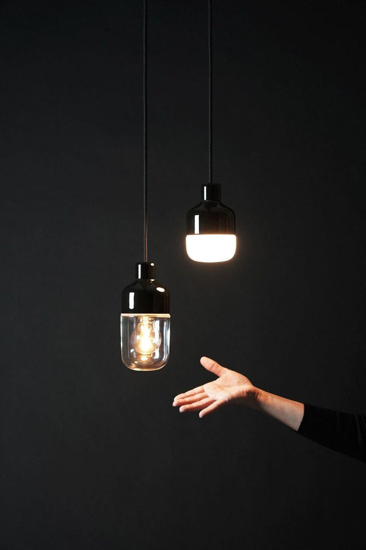 Ifø Ohm Pendel 100/215-Takpendler-Ifø Electric-Svart / Klart glass-8322-510-16-Lightup.no